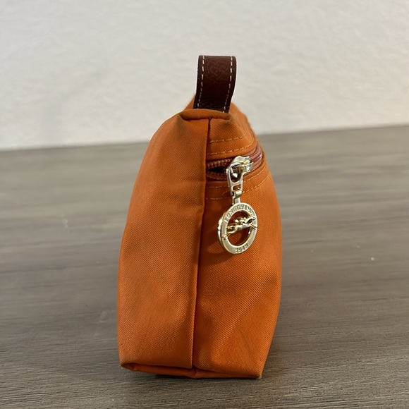 Longchamp Bags Longchamp Cosmetic Bag Orange Nylon Small Poshmark